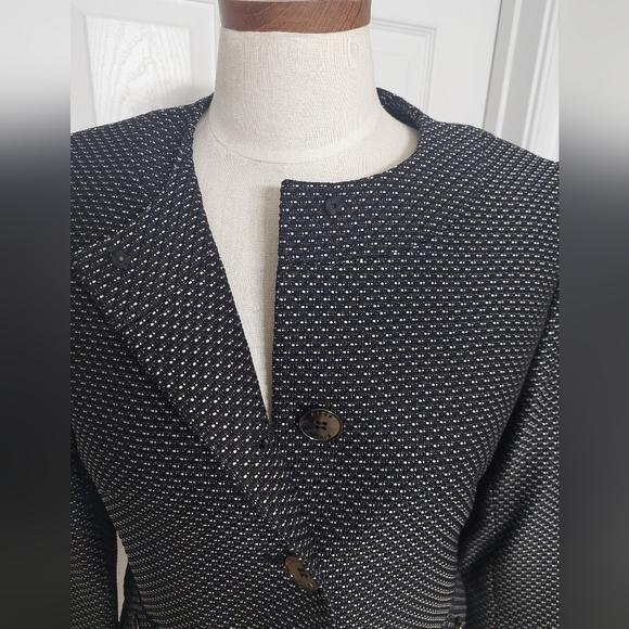 Alex Marie Tweed Black Blazer Sz 6 - Picture 3 of 5